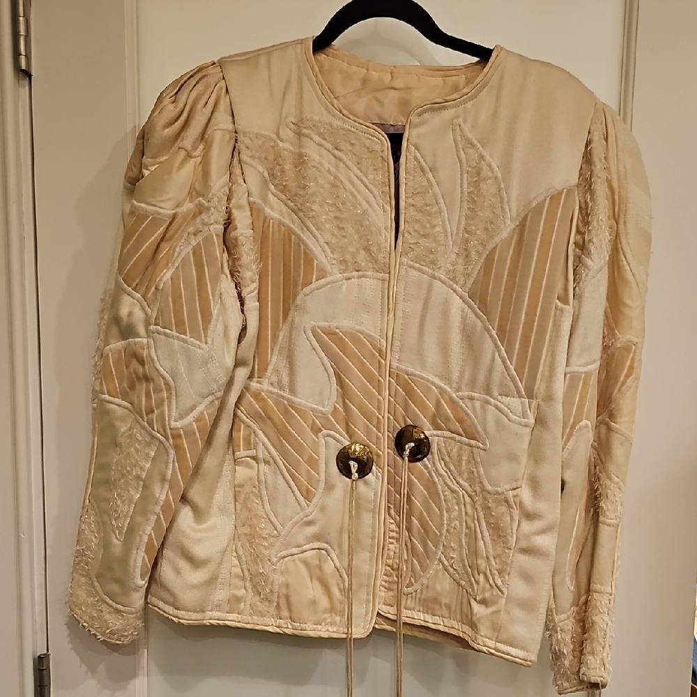 Vintage Rare Monochrome Cream Judith Roberts Jacket